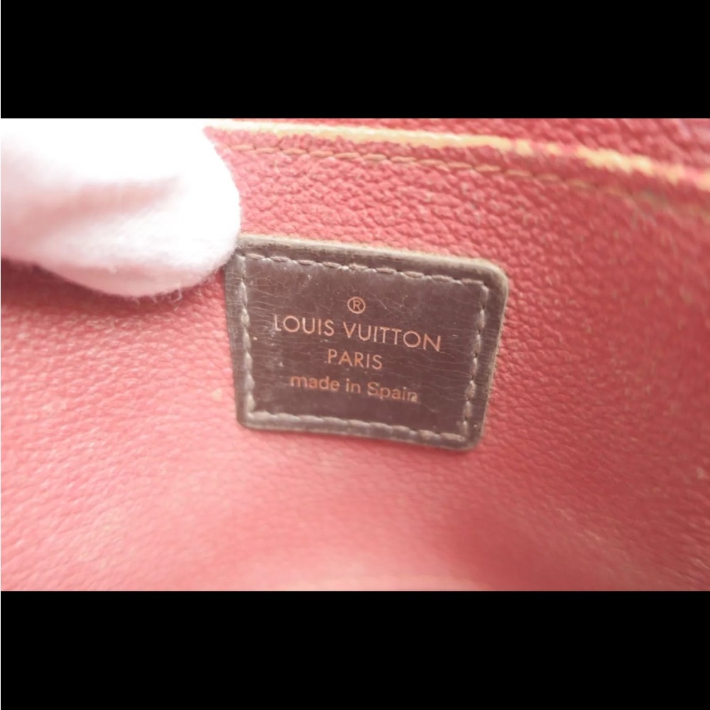 SOLD❤️ LOUIS VUITTON Pochette Bag Cosmetic Makeup Pouch Bag PM Damier Ebene - Picture 15 of 16